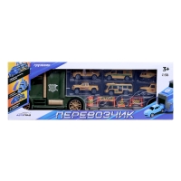Грузовик «Перевозчик», в комплекте 6 машин и дорожные знаки Грузовик «Перевозчик», в комплекте 6 машин и дорожные знаки