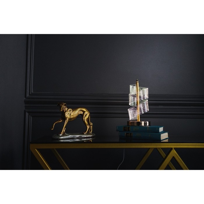 Настольная лампа "Спираль" LED 5Вт золото 11х11х25 см RISALUX