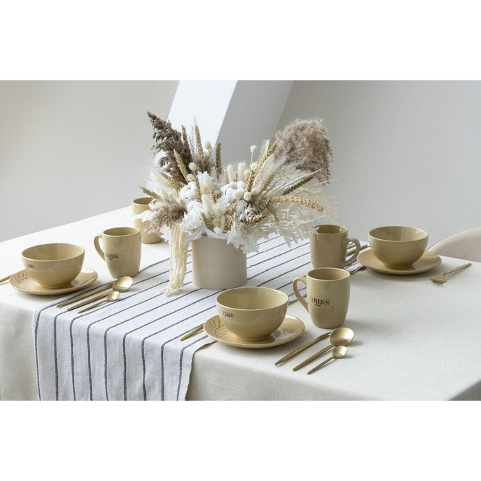 Тарелка керамическая &laquo;Стиль&raquo;, 21 см, цвет бежевый