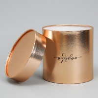 Набор золотых шляпных коробок 2 в 1, упаковка подарочная, «Поздравляю», 12 х 12, 15 х 15 см Набор золотых шляпных коробок 2 в 1, упаковка подарочная, «Поздравляю», 12 х 12, 15 х 15 см