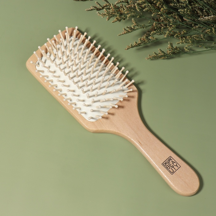 Расчёска массажная, широкая, 7,5 × 23,5 см, цвет «светлое дерево» Расчёска массажная, широкая, 7,5 × 23,5 см, цвет «светлое дерево»