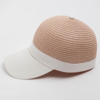 Кепка женская плетеная MINAKU цвет пудровый, размер 56-58 Кепка женская плетеная MINAKU цвет пудровый, размер 56-58