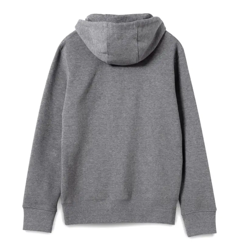 Толстовка на молнии с капюшоном унисекс King, темно-серый меланж, размер XS