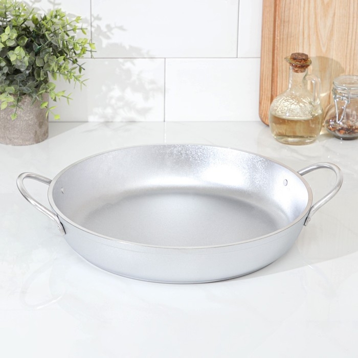 Сковорода алюминиевая, d=30 см, две ручки Сковорода алюминиевая, d=30 см, две ручки