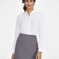 Рубашка женская Becker Women, темно-синяя с белым, размер XS