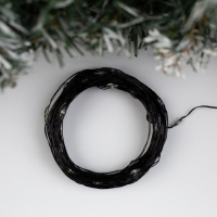 Гирлянда «Нить» 10 м роса, IP20, чёрная нить, 100 LED, свечение белое, 12 В Гирлянда «Нить» 10 м роса, IP20, чёрная нить, 100 LED, свечение белое, 12 В