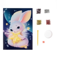 Алмазная мозаика с частичным заполнением для детей «Зайка со звездой» Алмазная мозаика с частичным заполнением для детей «Зайка со звездой»