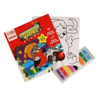 Сияющая фреска на новый год «Снегирь», новогодний набор для творчества Сияющая фреска на новый год «Снегирь», новогодний набор для творчества