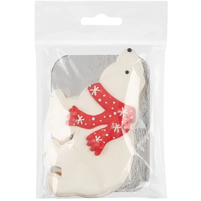 Печенье «Остаемся зимовать», белое с красным Печенье «Остаемся зимовать», белое с красным