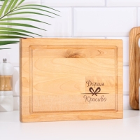 Доска разделочная "Прямоугольник" малая (кровосток) 24х18х1,8 см Доска разделочная "Прямоугольник" малая (кровосток) 24х18х1,8 см