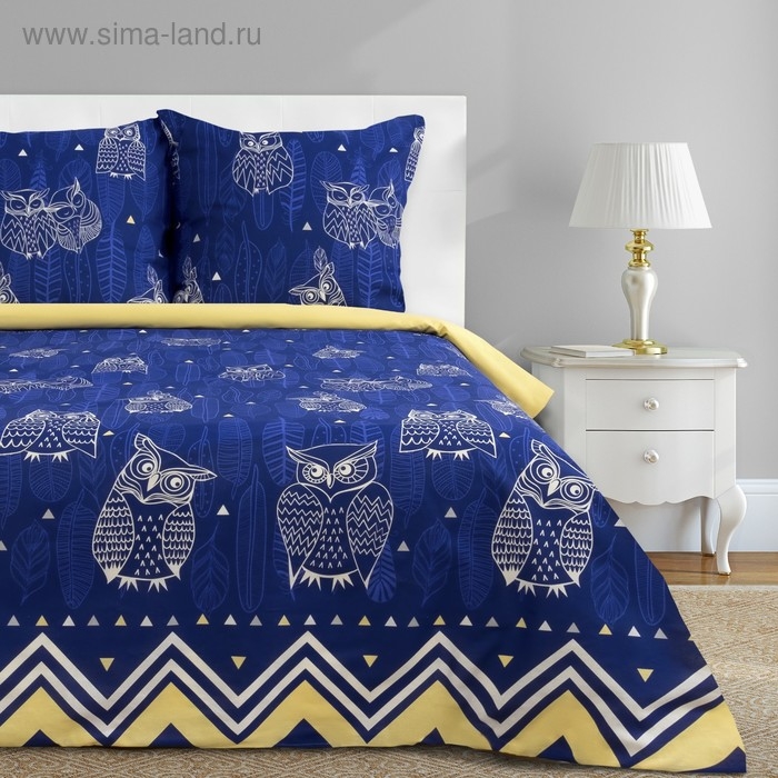 Постельное бельё "Этель" дуэт Ушастые совы (вид 3) 143 х 215 см - 2 шт., 220 х 240 см, 70 х 70 см - 2 шт