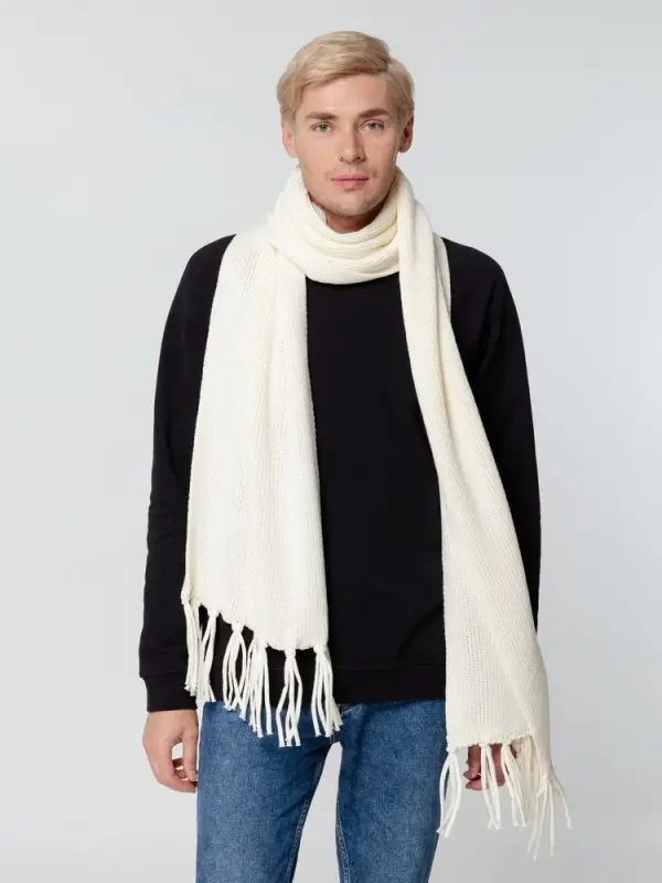 Шарф Flette, белый (молочный)