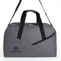 Сумка дорожная на молнии TEXTURA, большой размер, цвет серый Сумка дорожная на молнии TEXTURA, большой размер, цвет серый