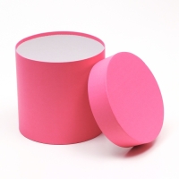 Набор круглых коробок 5в1 "Краски", розовый, 25 х 25 х 25 - 19 х 19 х 19 см