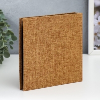 Фотоальбом для фото мини камер 100 фото 13,2х8,5 см "Рыжий" текстиль 3х15х14,5 см