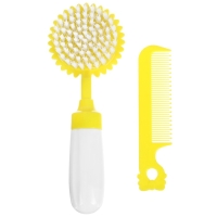 Набор расчёсок с погремушкой «Львёнок», 2 предмета: расчёска с зубчиками + щётка Набор расчёсок с погремушкой «Львёнок», 2 предмета: расчёска с зубчиками + щётка