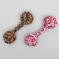 Игрушка тренировочная канатная "Гантель", 180 г, микс цветов Игрушка тренировочная канатная "Гантель", 180 г, микс цветов