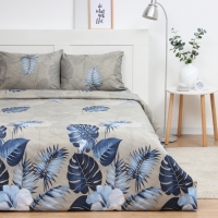 Постельное бельё Экономь и Я 1,5 сп Tropical forest 147*215см,150*215см,50*70см-1 шт, полисатин, 80г/м&sup2;
