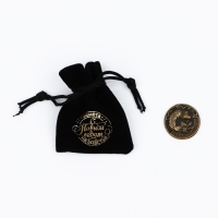 Монета в мешочке новогодняя «С Новым счастьем!» на Новый год, диам. 2.5 см Монета в мешочке новогодняя «С Новым счастьем!» на Новый год, диам. 2.5 см