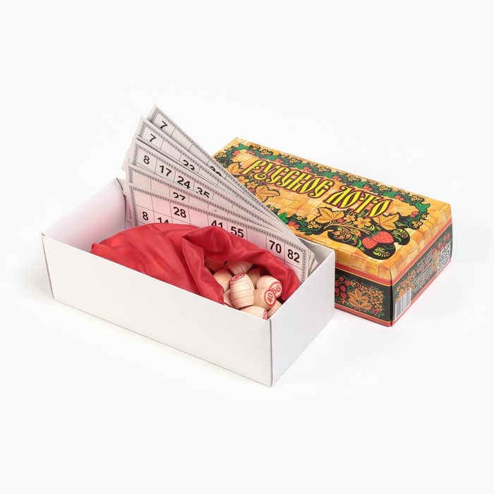 Русское лото деревянное, подарочное, игра настольная, 24 карточки, 22 х 8 см Русское лото деревянное, подарочное, игра настольная, 24 карточки, 22 х 8 см