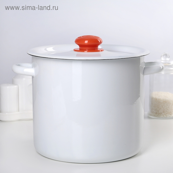 Кастрюля эмалированная без деколи, 5,5 л, цвет МИКС Кастрюля эмалированная без деколи, 5,5 л, цвет МИКС