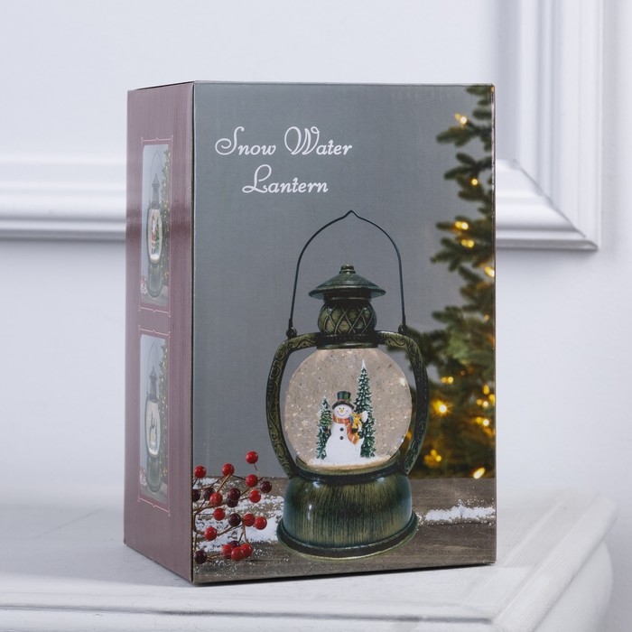 Светодиодная фигура «Фонарь со снеговиком» 13 × 19 × 11 см, пластик, батарейки ААх3 (не в комплекте), USB, свечение тёплое белое Светодиодная фигура «Фонарь со снеговиком» 13 × 19 × 11 см, пластик, батарейки ААх3 (не в комплекте), USB, свечение тёплое белое