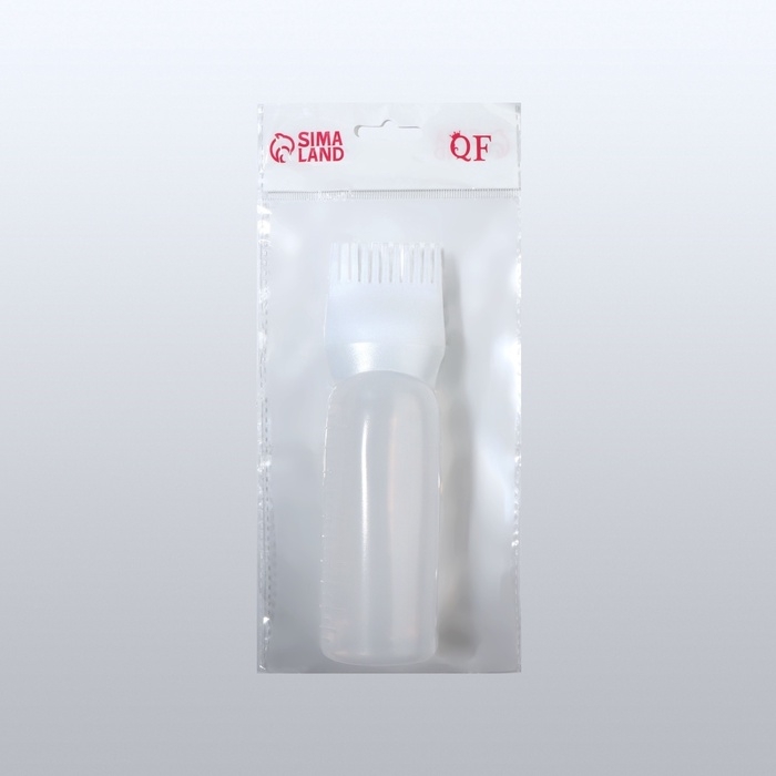 Бутылочка для окрашивания, с дозатором, 17 &times; 4,5 см, цвет белый