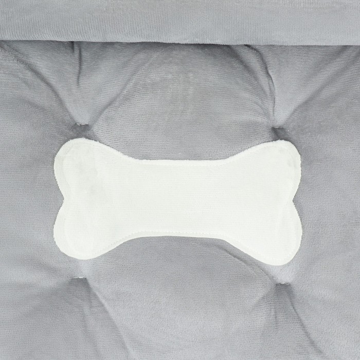 Лежанка-диван "Косточка", 60 х 45 х 15, серо-чёрная