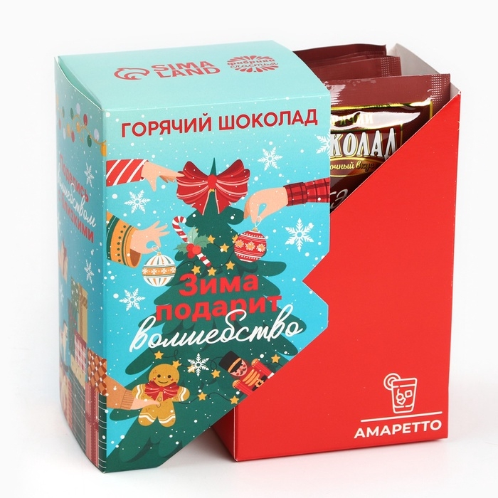 Горячий шоколад &laquo;Зима подарит волшебство&raquo;, вкус: амаретто, 125 г (25 г х 5 шт)