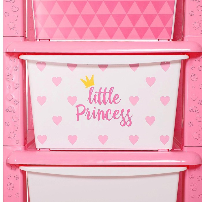 Комод детский &laquo;Принцесса&raquo;, 4 секции