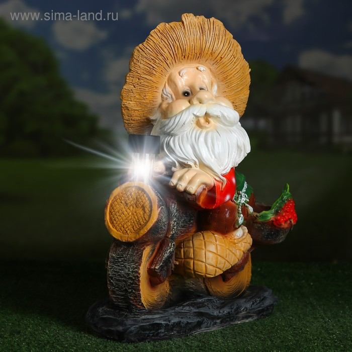 Садовый фонарь Садовый фонарь "Лесовик на велосипеде с фонариком" 50см МИКС