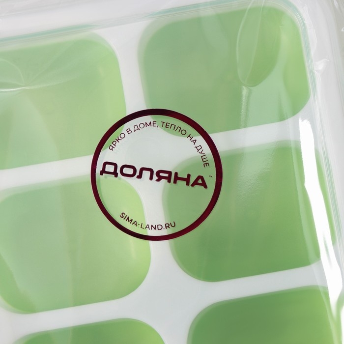 Форма для льда с крышкой Доляна, 25×9,5×2,5 см, 14 ячеек (4×3×2 см), цвет МИКС Форма для льда с крышкой Доляна, 25×9,5×2,5 см, 14 ячеек (4×3×2 см), цвет МИКС