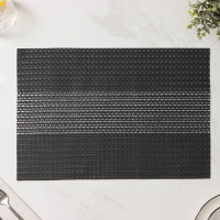 Салфетки сервировочные на стол Доляна &laquo;Сияние&raquo;, 4 шт, 45&times;30 см, цвет чёрный