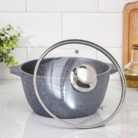 Кастрюля &laquo;Гранит&raquo;, 3 л, антипригарное покрытие, цвет серый