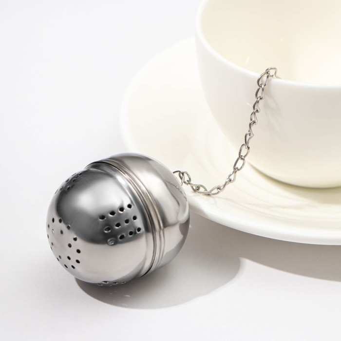 Ситечко для чая Доляна &laquo;Овальчик&raquo;, 4&times;3,5 см, цвет серебристый