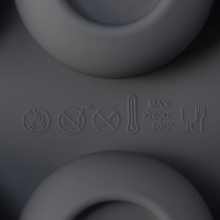 Форма для выпечки и муссовых десертов KONFINETTA &laquo;Фолд&raquo;, силикон, 28,8&times;17,1&times;2,6 см, 12 ячеек (4,2&times;2,5 см), цвет серый