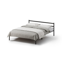 Кровать разборная металлическая "Мета", 1400х2000, Чёрная