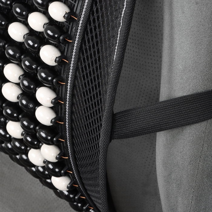 Ортопедическая спинка на сиденье с массажером, 40&times;40 см, черный