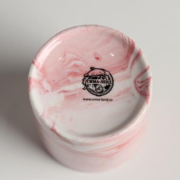 Горшок для цветов с тиснением, &laquo;Мяу&raquo;, 8 х 9.5 см