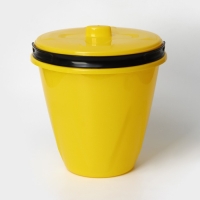 Ведро с крышкой &laquo;Лайт&raquo;, 10 л, цвет жёлтый