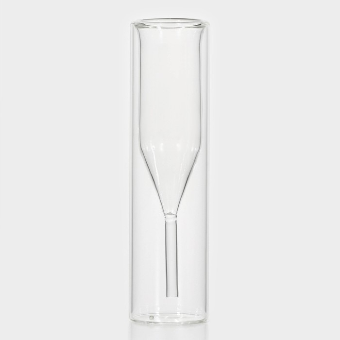 Бокал для шампанского стеклянный &laquo;Колба&raquo;, 60 мл