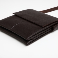 Сумка мужская через плечо TEXTURA, наружный карман, цвет коричневый