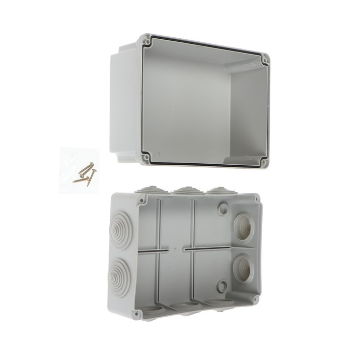 Распределительная коробка Урал ПАК, 190х140х120, IP 55, 10 вх, серая, КО-65027190-012 Распределительная коробка Урал ПАК, 190х140х120, IP 55, 10 вх, серая, КО-65027190-012