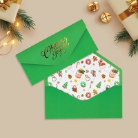 Конверт для денег, набор 8 штук &laquo;С Новым годом&raquo;, софт тач, тиснение, 19 х 9.2 см, Новый год