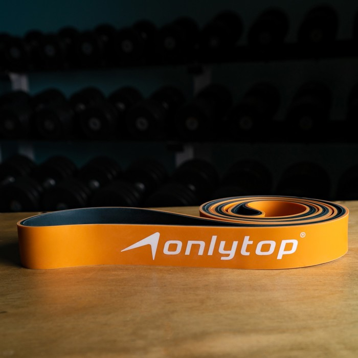 Эспандер ленточный многофункциональный ONLYTOP, 208х2,9х0,45 см, 11-36 кг, цвет оранжевый/чёрный Эспандер ленточный многофункциональный ONLYTOP, 208х2,9х0,45 см, 11-36 кг, цвет оранжевый/чёрный