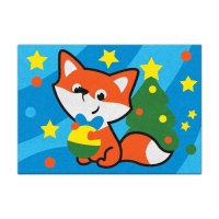 Фреска «Новый год! Лисичка с шариком», новогодний набор для творчества Фреска «Новый год! Лисичка с шариком», новогодний набор для творчества