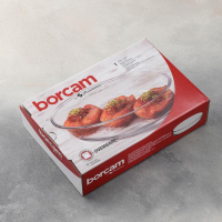 Форма овальная для запекания и выпечки из жаропрочного стекла Borcam, 1,5 л, 18&times;26 см, без крышки