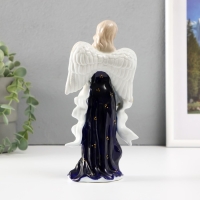 Сувенир фарфор Ангел с барабаном кобальт 20см