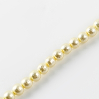 Бусины из стекла, набор 78 шт., размер 1 шт. &mdash; 10 мм, цвет белое золото