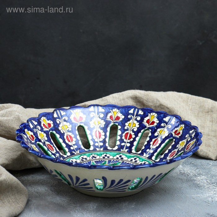 Фруктовница Риштанская Керамика 28см Фруктовница Риштанская Керамика 28см